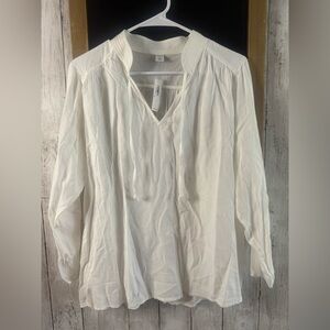 NWT Old Navy women Medium-white the tunic shirt Front Tie 99